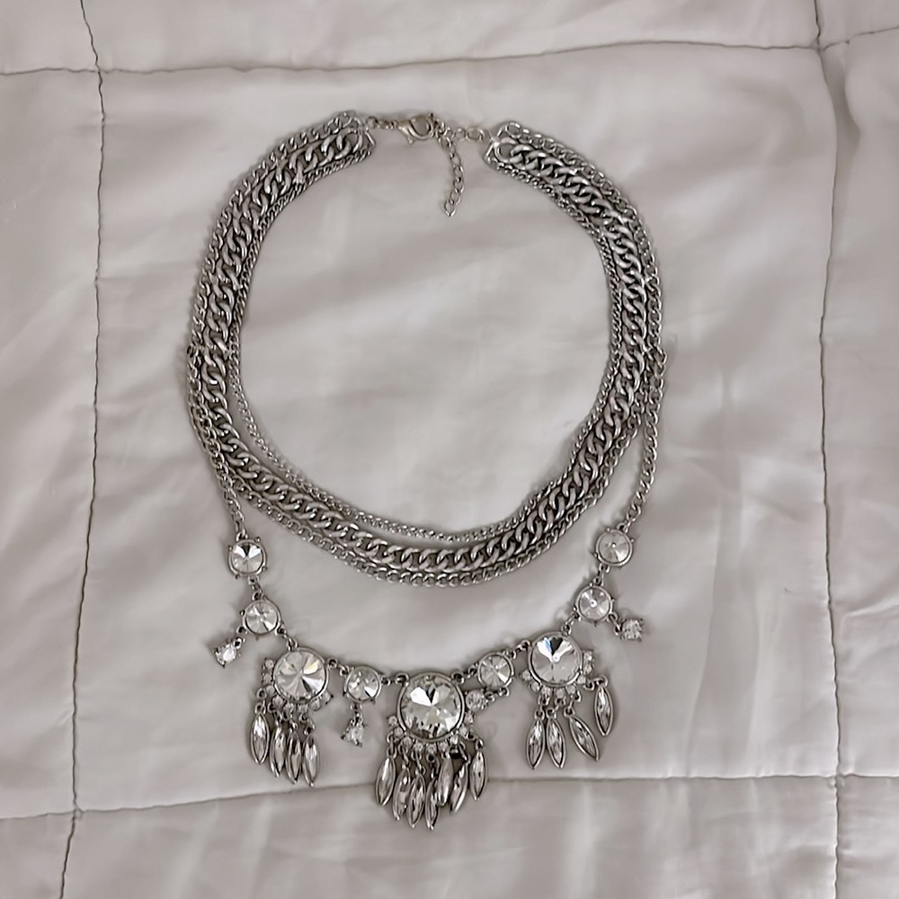 ~vintage cubic zirconia choker necklace